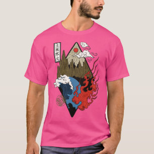 Coole japanische vier heilige Elemente T-Shirt