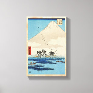 Coole japanische Vintage ukiyo-e Bergfuji-Ansicht Leinwanddruck