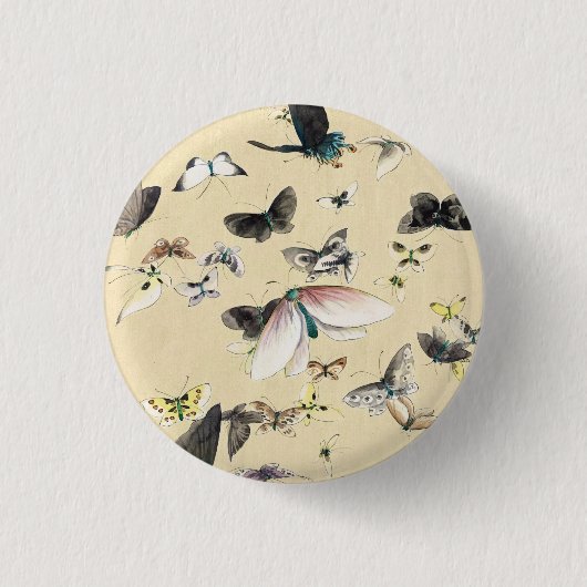 Coole japanische Vintage ukiyo-e Button (Vorderseite)