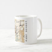 Coole japanische Vintage Ukiyo-e-geisha-Rolle Kaffeetasse (VorderseiteRechts)