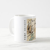 Coole japanische Vintage Ukiyo-e-geisha-Rolle Kaffeetasse (Vorderseite Links)