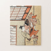 Coole japanische Vintage Ukiyo-e-geisha-Scrolllumb Puzzle (Vertikal)