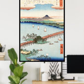 Coole japanische Vintage Ukiyo-e-Landschaft Poster (Heimbüro)