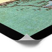 Coole japanische Vintage Ukiyo-e-Landschaft Poster (Ecke)