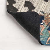 Coole japanische Vintage ukiyo-e regnerischer Mousepad (Ecke)
