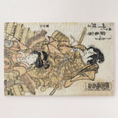 Coole japanische Vintage ukiyo-e samuraj Kriegerku Puzzle (Horizontal)