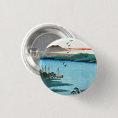 Coole japanische Vintage Ukiyo-e-Sea-Wasserlandsch Button (Vorne & Hinten)