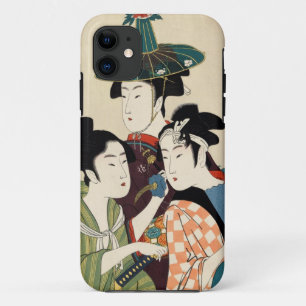 Coole japanische Vintage-Ukiyo-e-Trio-Lady-Geisha- Case-Mate iPhone Hülle