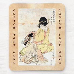 Coole japanische Vintage Ukiyo-e zwei Damen Kunst Mousepad