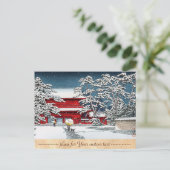 Coole japanische Wintertempel schrumpfen Kyoto-Lan Postkarte (Stehend Vorderseite)