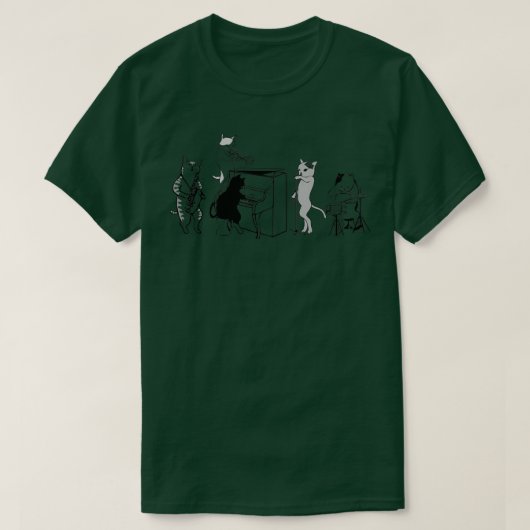 Coole Jazzkatzen T-Shirt (Design vorne)