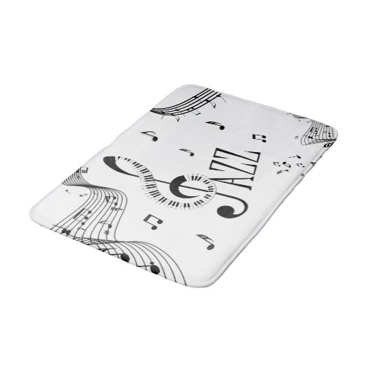 Coole Jazzmusik Badematte (Schrägansicht)