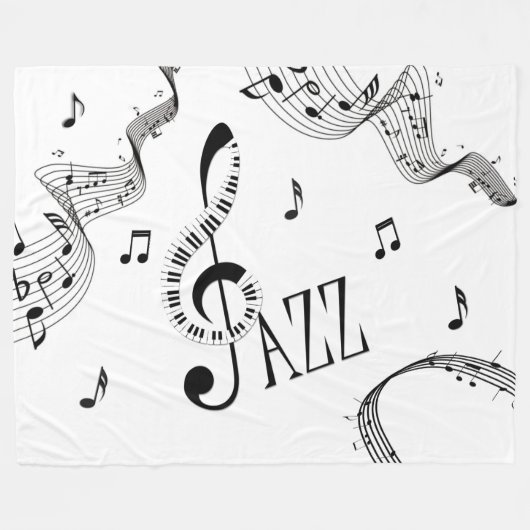 Coole Jazzmusik Fleecedecke (Vorderseite (Horizontal))