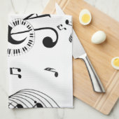Coole Jazzmusik Geschirrtuch (Viertel Falte)