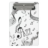 Coole Jazzmusik Mini Klemmbrett (Vorderseite)