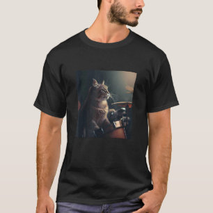 Coole Jazztrommelkatze Drummer Accessoires T-Shirt