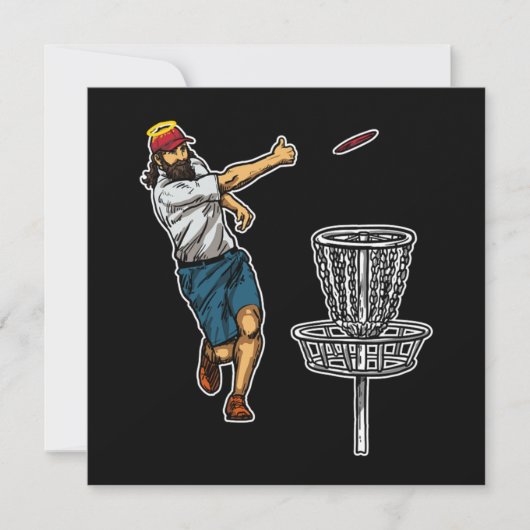 Coole Jesus-Disc-Golf-Geschenkidee Einladung (Vorderseite)