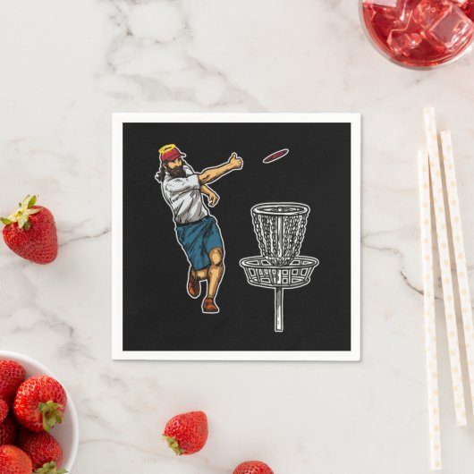 Coole Jesus Disk Golf Geschenkidee Serviette (Beispiel)