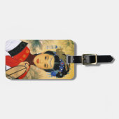 Coole junge schöne chinesische Kunst Prinzessin Gepäckanhänger (Vorderseite horizontal)