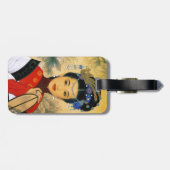 Coole junge schöne chinesische Kunst Prinzessin Gepäckanhänger (Rückseite horizontal)