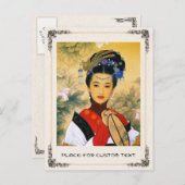 Coole junge schöne chinesische Prinzessin Guo Jin Postkarte (Vorne/Hinten)