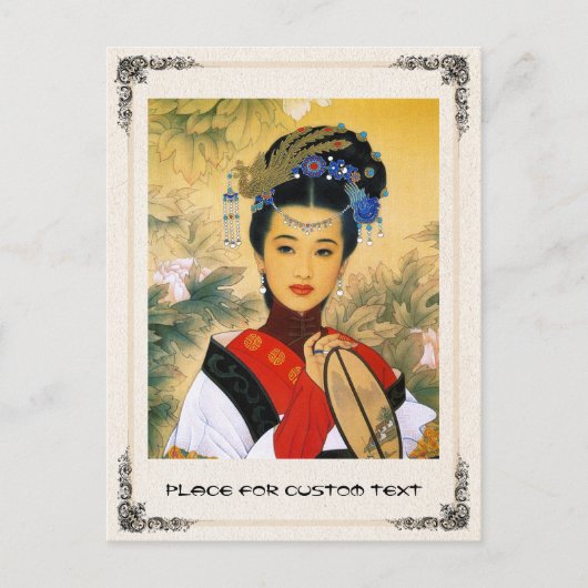 Coole junge schöne chinesische Prinzessin Guo Jin Postkarte (Vorderseite)