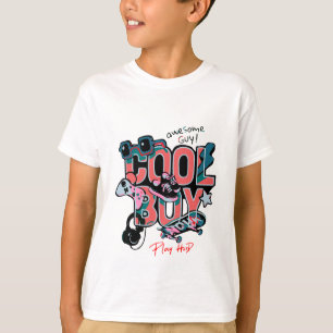 Coole Junge Typografie mit stilvollen Ikonen von H T-Shirt