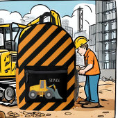 Coole Jungen Bau Schaufelwagen Name Bedruckter Rucksack