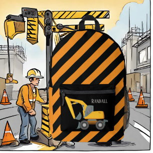 Coole Jungen Baugrubenwagen geben Namen Bedruckter Rucksack