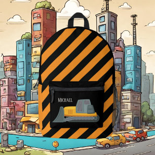 Coole Jungen Baugrubenwagen geben Namen Bedruckter Rucksack