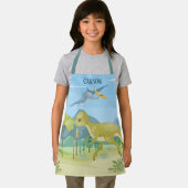 coole Jungen Dinosaurier-Liebhaber geben Namen Schürze (Insitu)