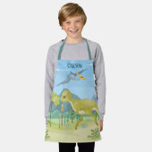 coole Jungen Dinosaurier-Liebhaber geben Namen Schürze (Getragen)
