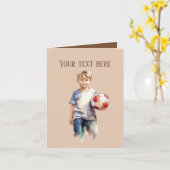 Coole Jungen Fußball-Sportarten ergänzen Text Karte (Gelbe Blume)