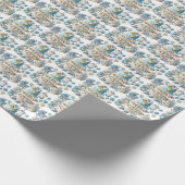 Coole Jungen gekachelt Babydusche Geschenkpapier (Ecke)