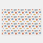 coole Jungen gekacheltes Party Geschenkpapier Set (Vorderseite)