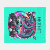 Coole Jungen Monster-LKW geben Namen Fleecedecke (Vorderseite (Horizontal))