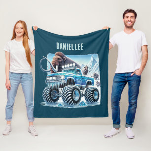 Coole Jungen Monster-LKW geben Namen Fleecedecke