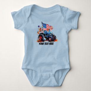 Coole Jungen Patriotic Traktor Baby Strampler