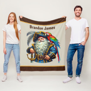 Coole Jungen Piratenliebhaber geben Namen Fleecedecke