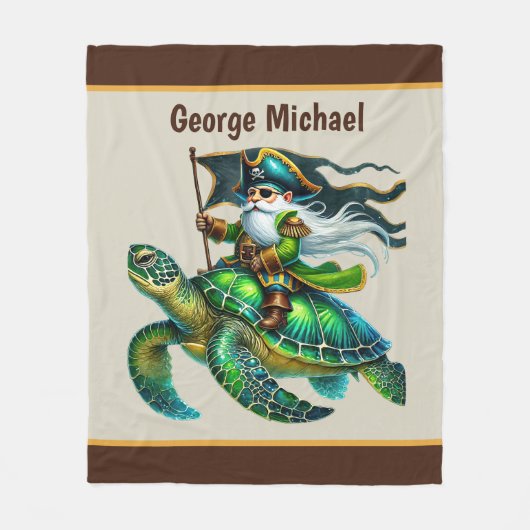 Coole Jungen Piratenliebhaber geben Namen Fleecedecke (Vorderseite)