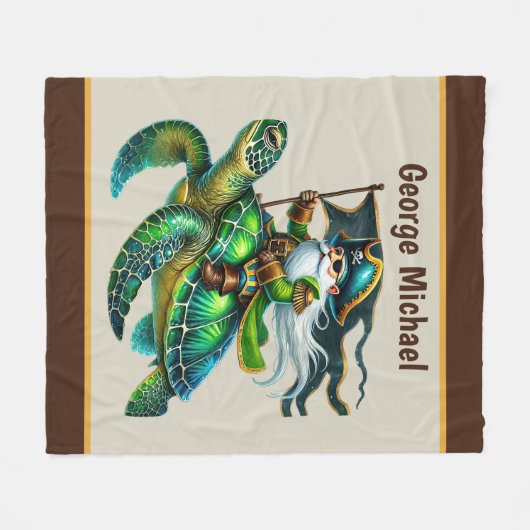 Coole Jungen Piratenliebhaber geben Namen Fleecedecke (Vorderseite (Horizontal))