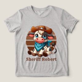 Coole Jungen Sheriff ergänzen Texkuh Tri-Blend Shirt