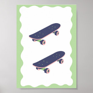 Coole Jungen Skateboarding Poster