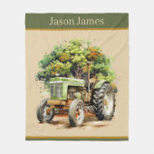 Coole Jungen Traktorfreunde geben Namen Fleecedecke (Vorderseite)