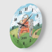 coole Jungen Traktorfreunde geben Namen Große Wanduhr (Winkel)