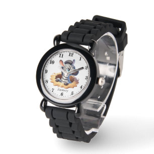 Coole Jungen Zebra geben den Namen Armbanduhr