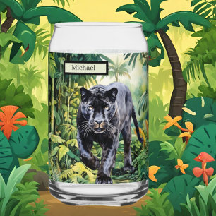 Coole Jungle-Panther-Liebhaber fügen Namen hinzu Dosenglas