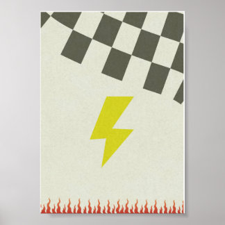 Coole Jungs Flammen Blitz Poster