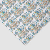 Coole Jungs gekacheltes Babyshower-Muster Seidenpapier (Detail)