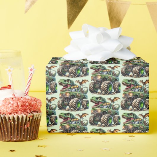 Coole Jungs Monstertruck Geschenkpapier (Geburtstagsparty)